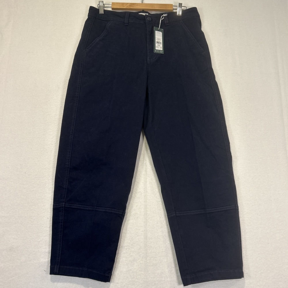 Alpine Design Barrel Pants Womens 10 Blue High Rise Cropped Ankle ADW24905 NEW